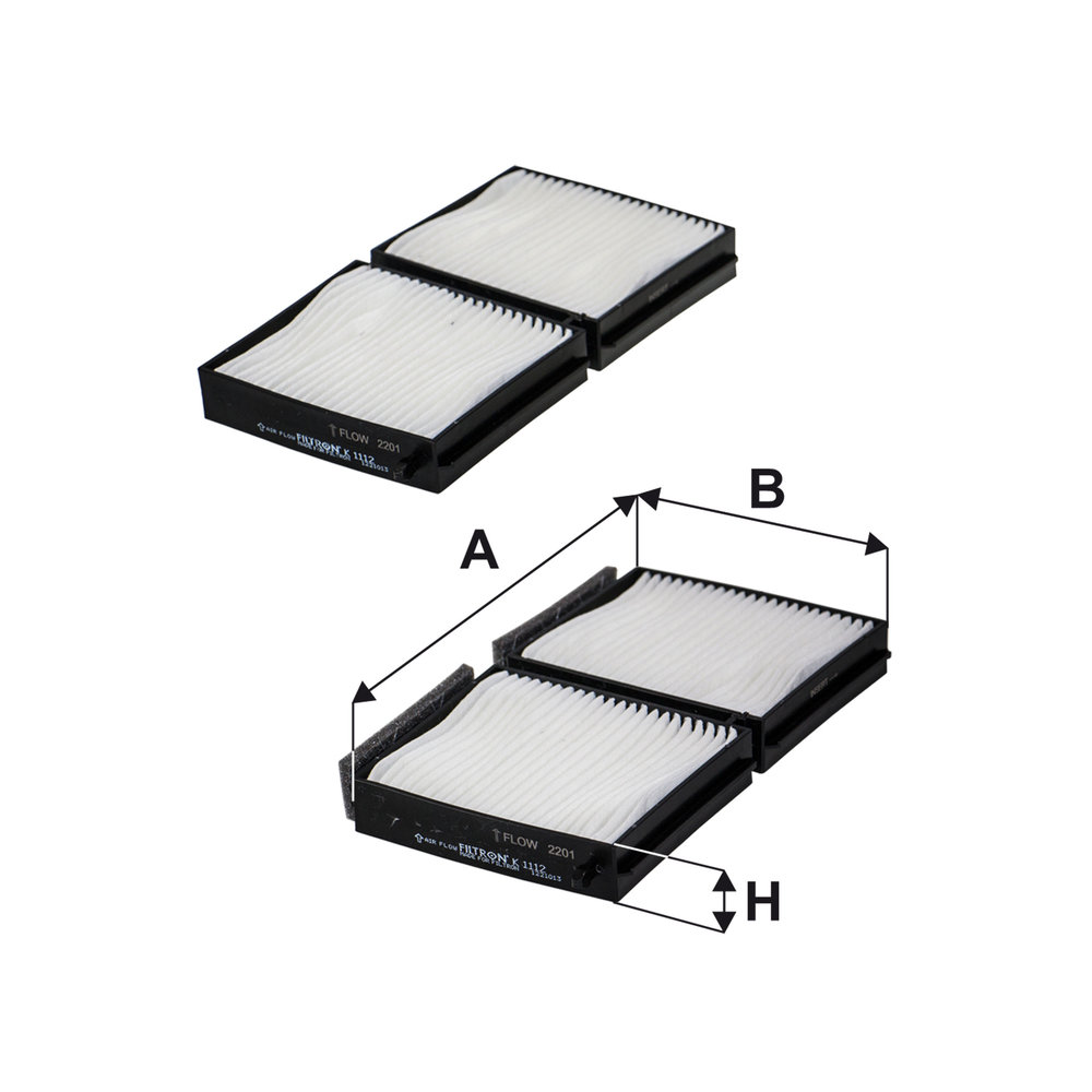 Ilustracja K 1112-2x FILTRON filtr kabinowy