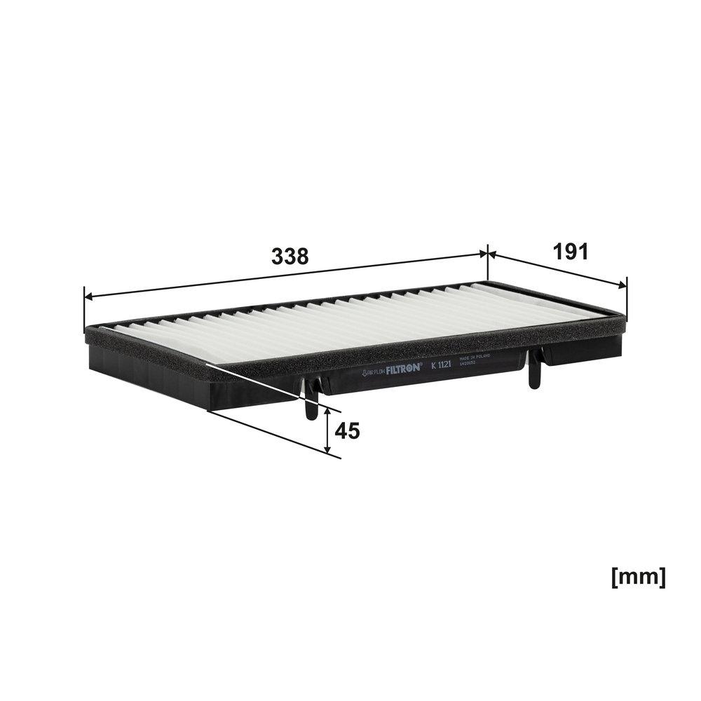 Ilustracja K 1121 FILTRON filtr kabinowy