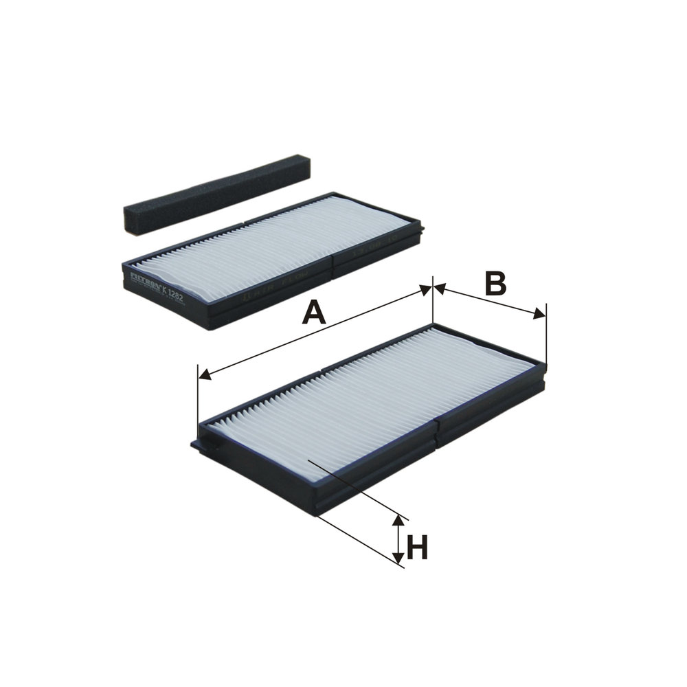 Ilustracja K 1282-2x FILTRON filtr kabinowy