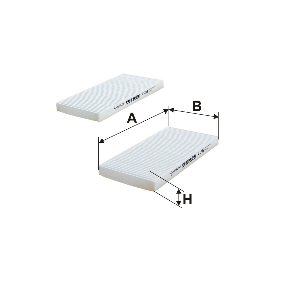 Ilustracja K 1289-2x FILTRON filtr kabinowy