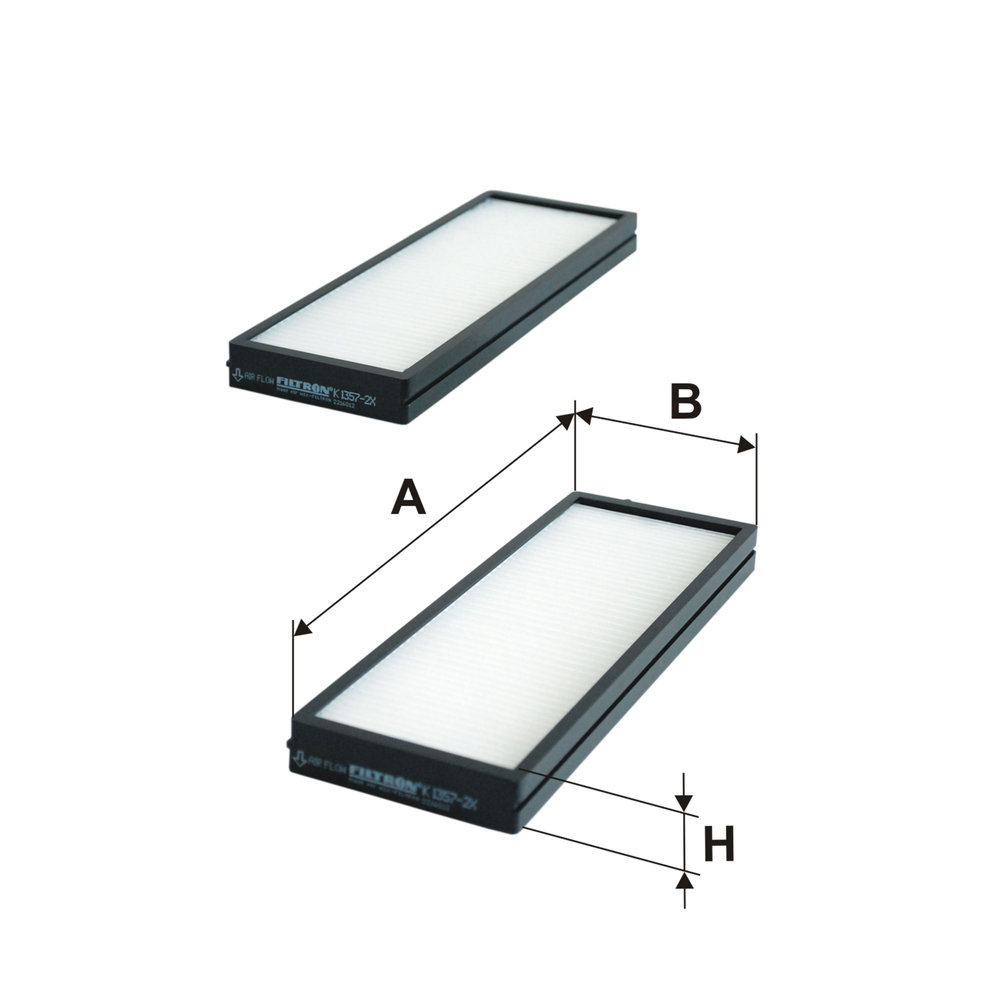 Ilustracja K 1357-2x FILTRON filtr kabinowy