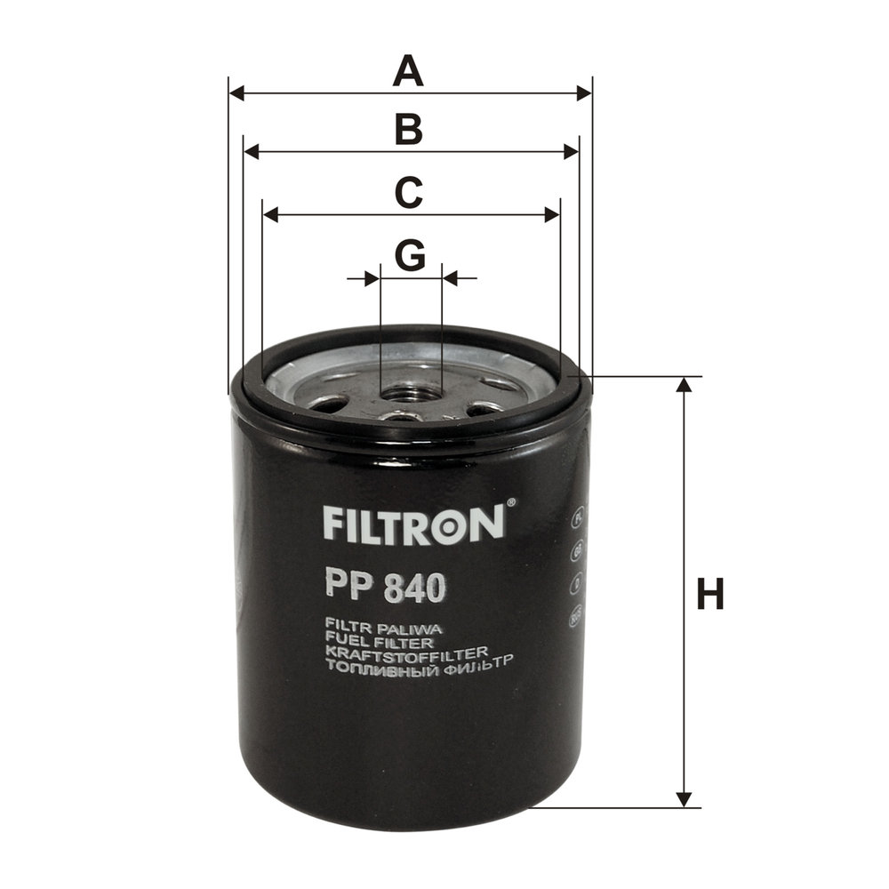 Ilustracja PP 840 FILTRON filtr paliwa