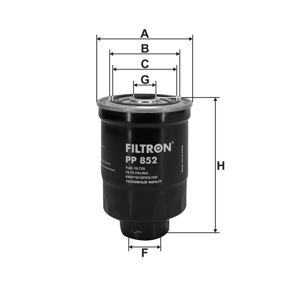Ilustracja PP 852 FILTRON filtr paliwa