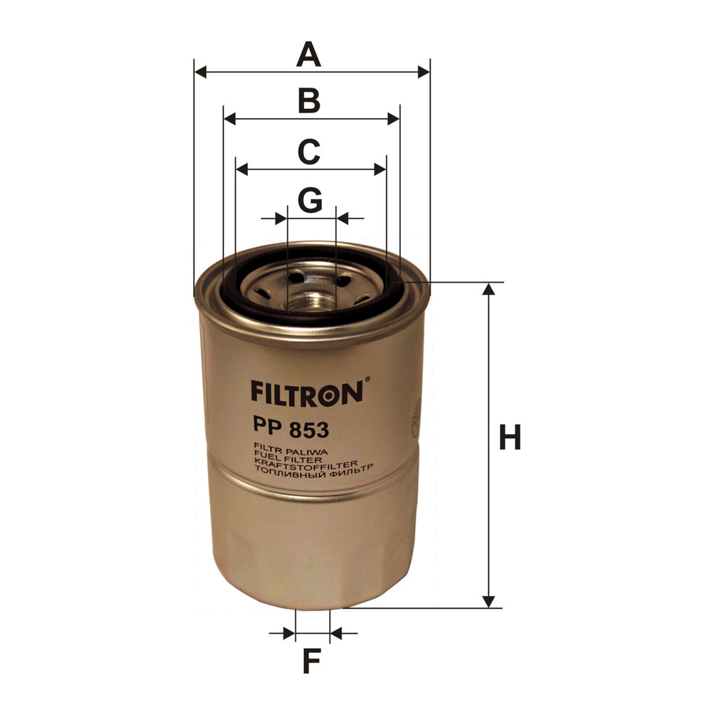 Ilustracja PP 853 FILTRON filtr paliwa