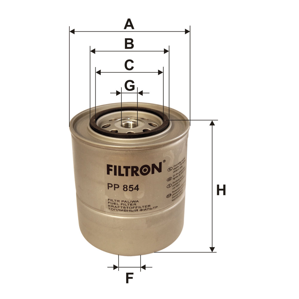 Ilustracja PP 854 FILTRON filtr paliwa