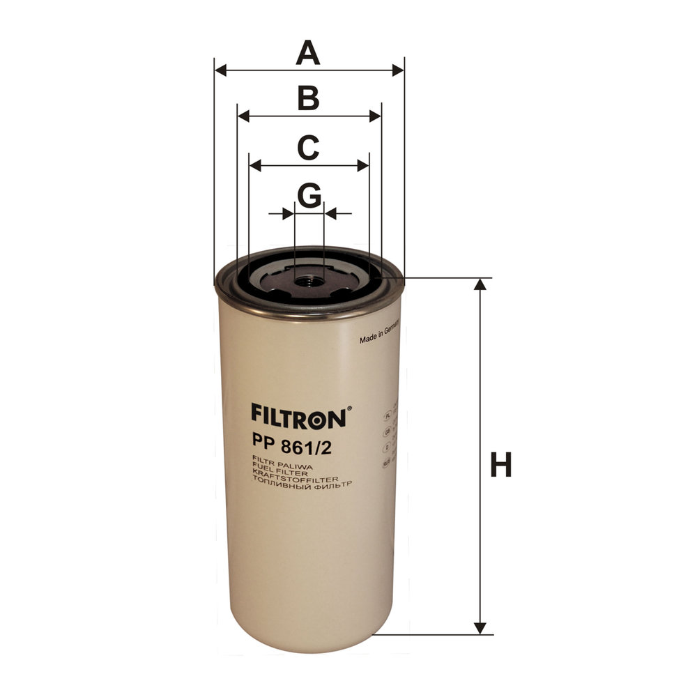 Ilustracja PP 861/2 FILTRON filtr paliwa