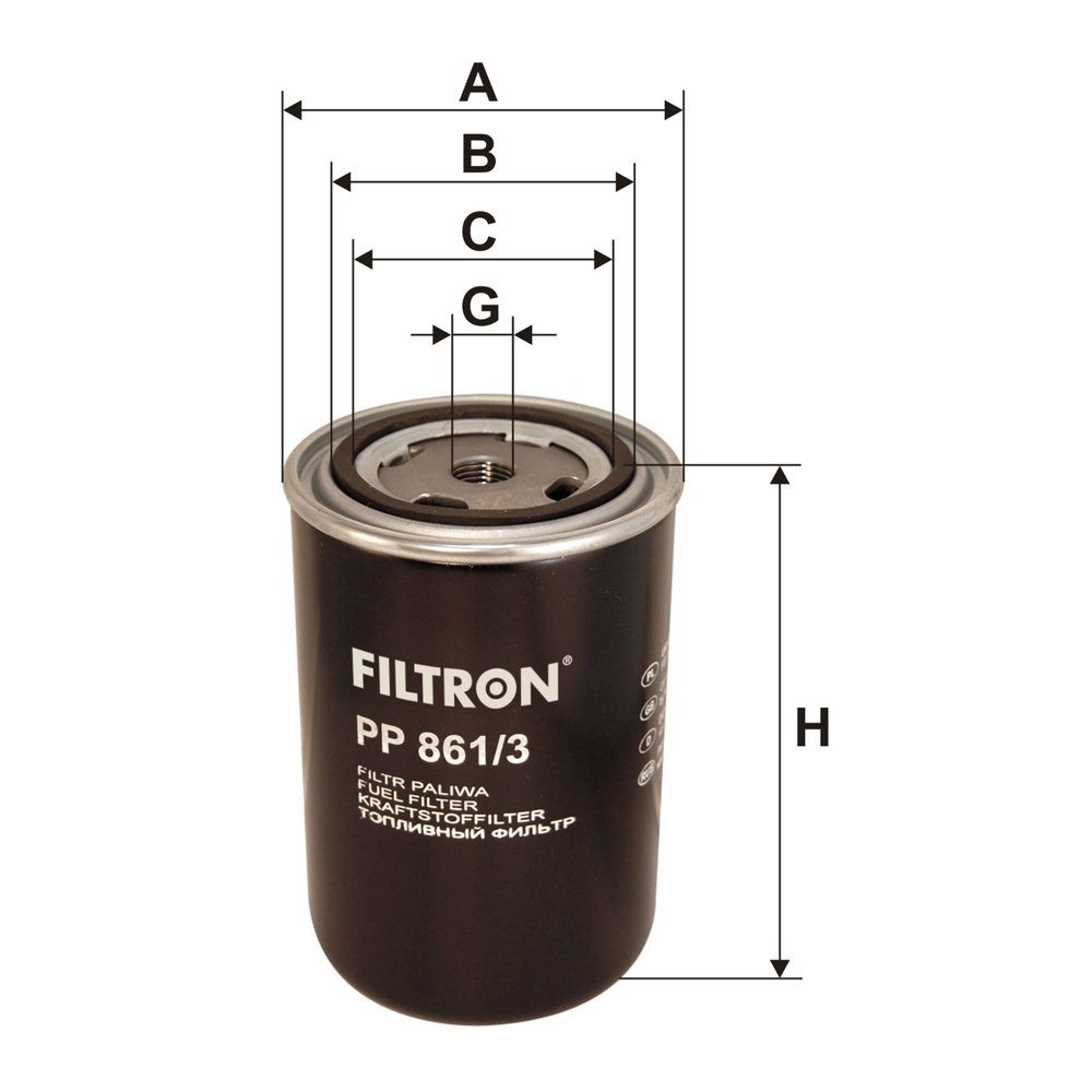 Ilustracja PP 861/3 FILTRON filtr paliwa