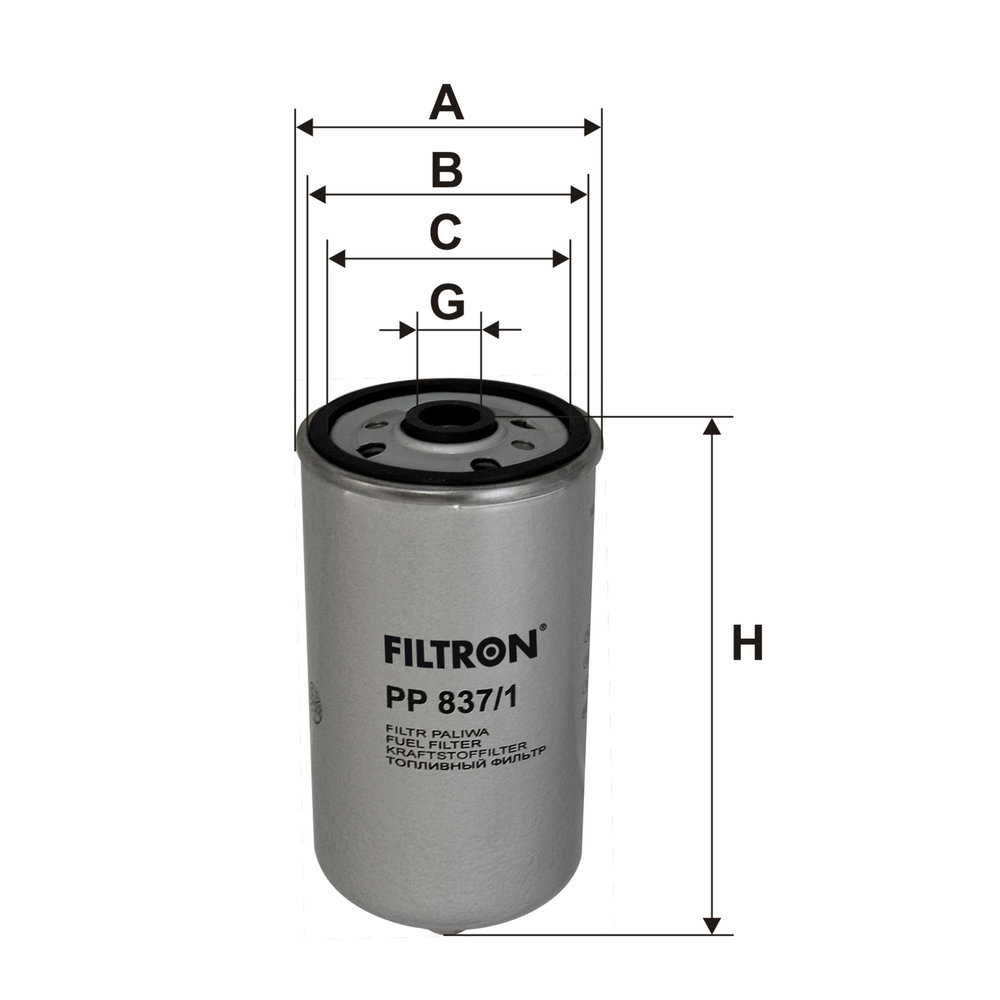 Ilustracja PP 837/1 FILTRON filtr paliwa