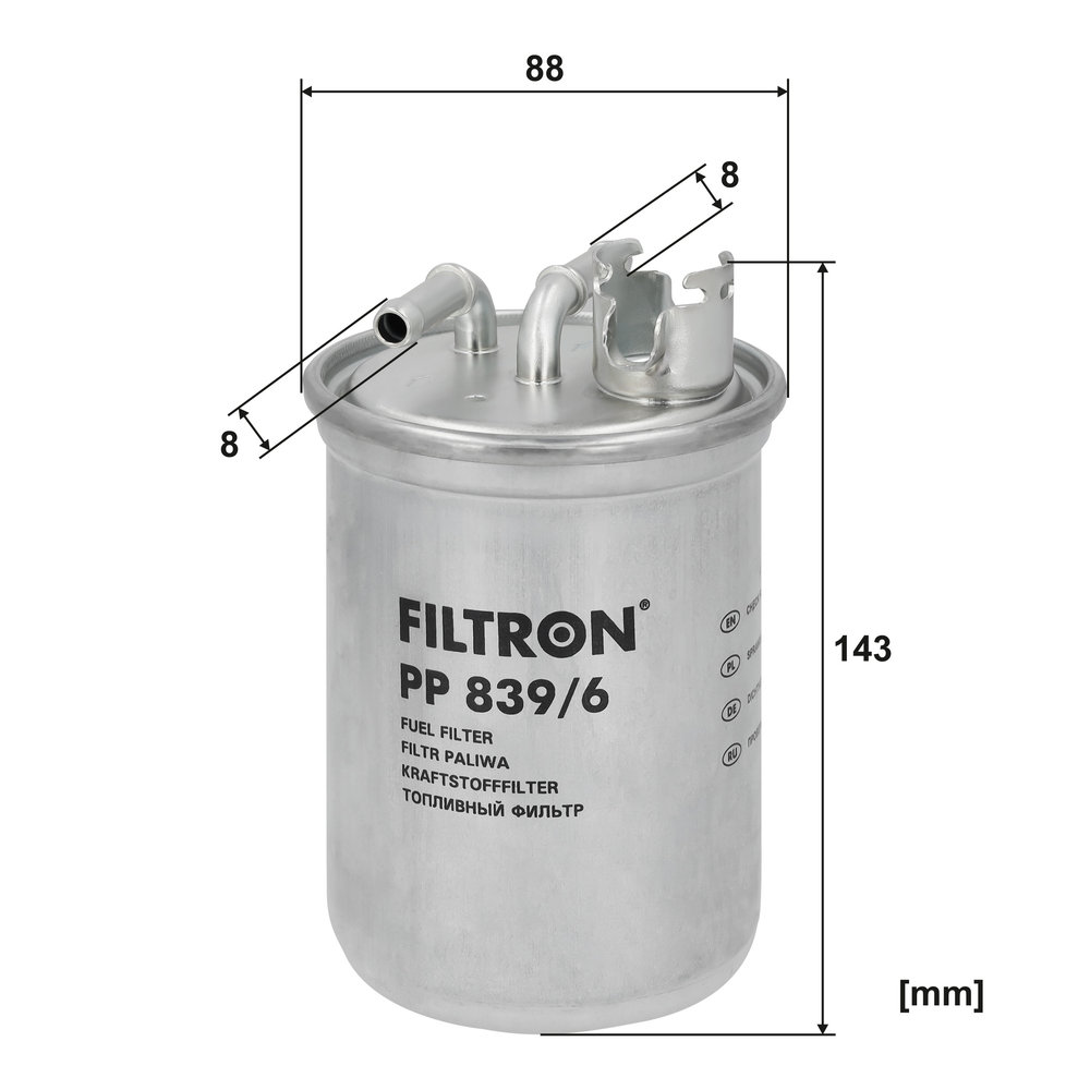 Ilustracja PP 839/6 FILTRON filtr paliwa