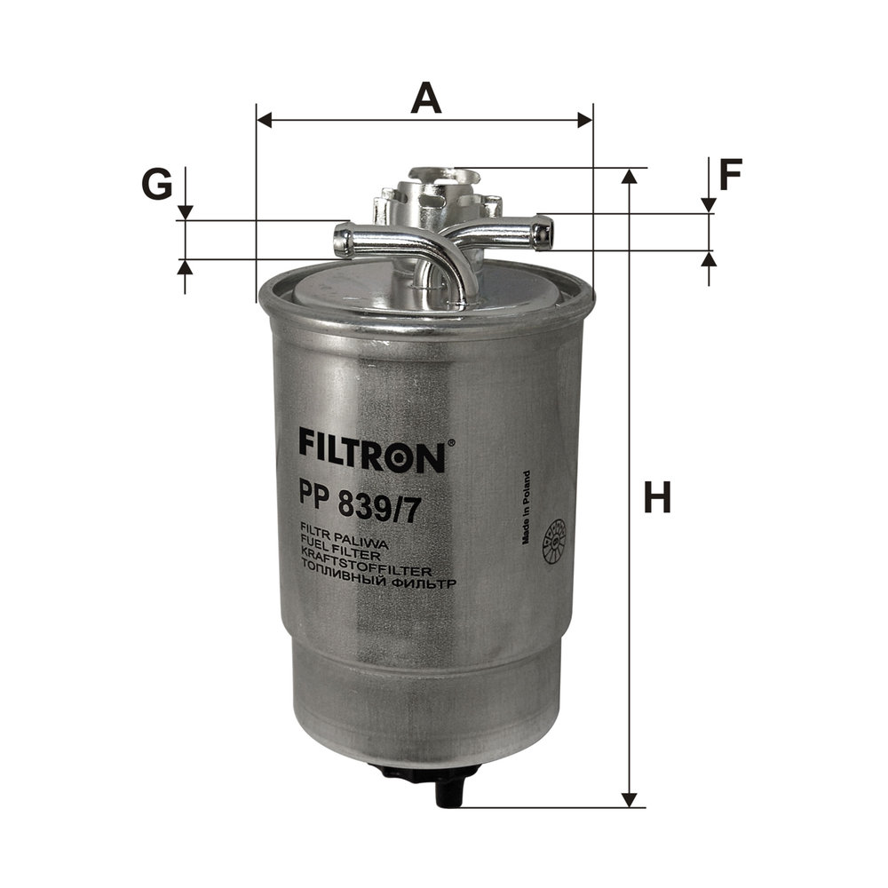 Ilustracja PP 839/7 FILTRON filtr paliwa