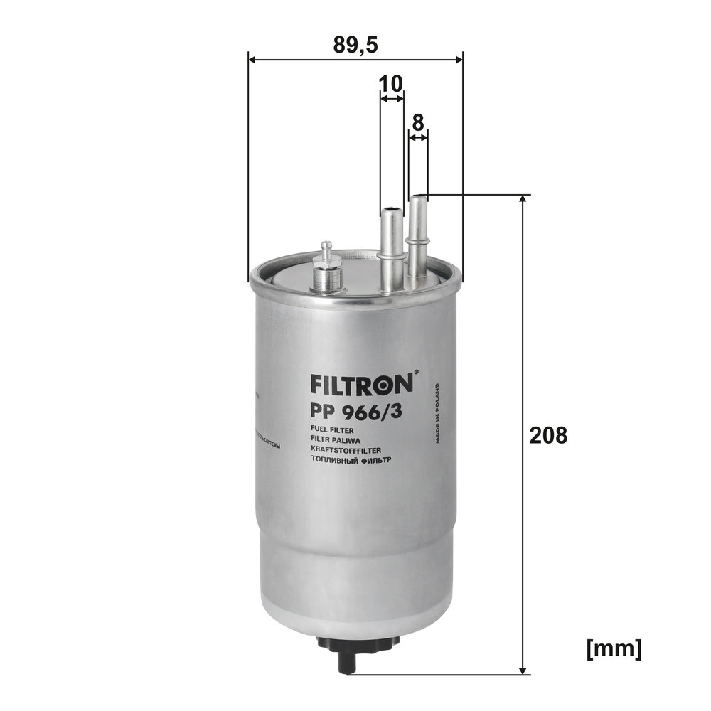 Ilustracja PP 966/3 FILTRON filtr paliwa