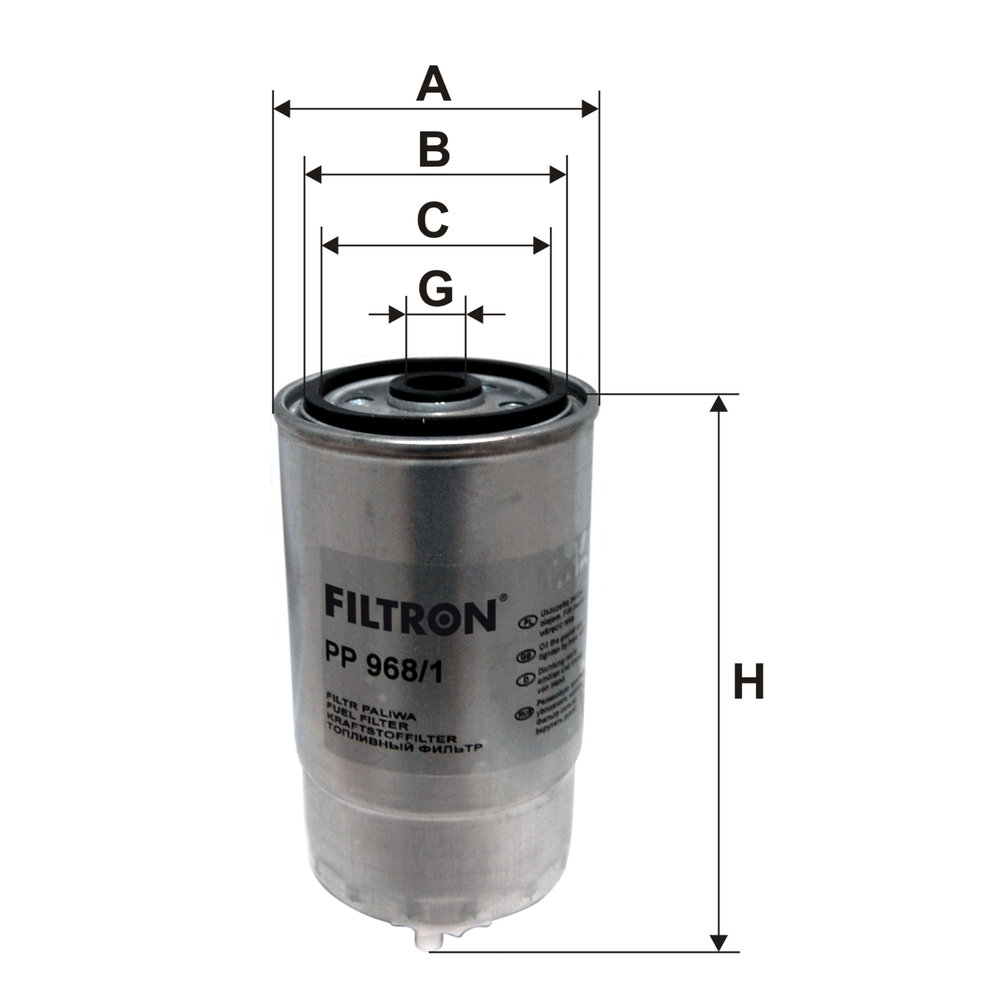 Ilustracja PP 968/1 FILTRON filtr paliwa