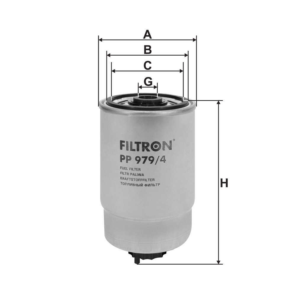 Ilustracja PP 979/4 FILTRON filtr paliwa