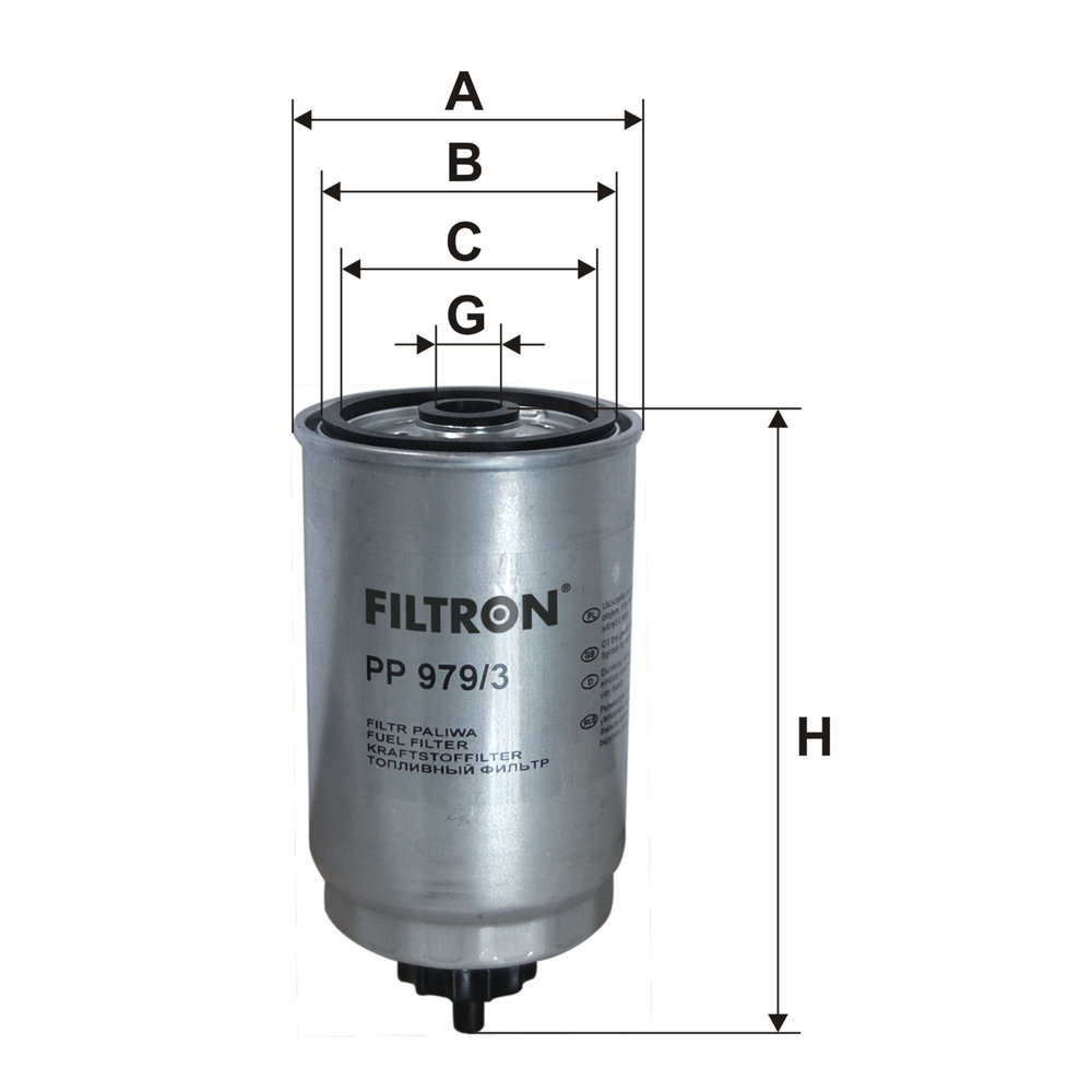 Ilustracja PP 979/3 FILTRON filtr paliwa