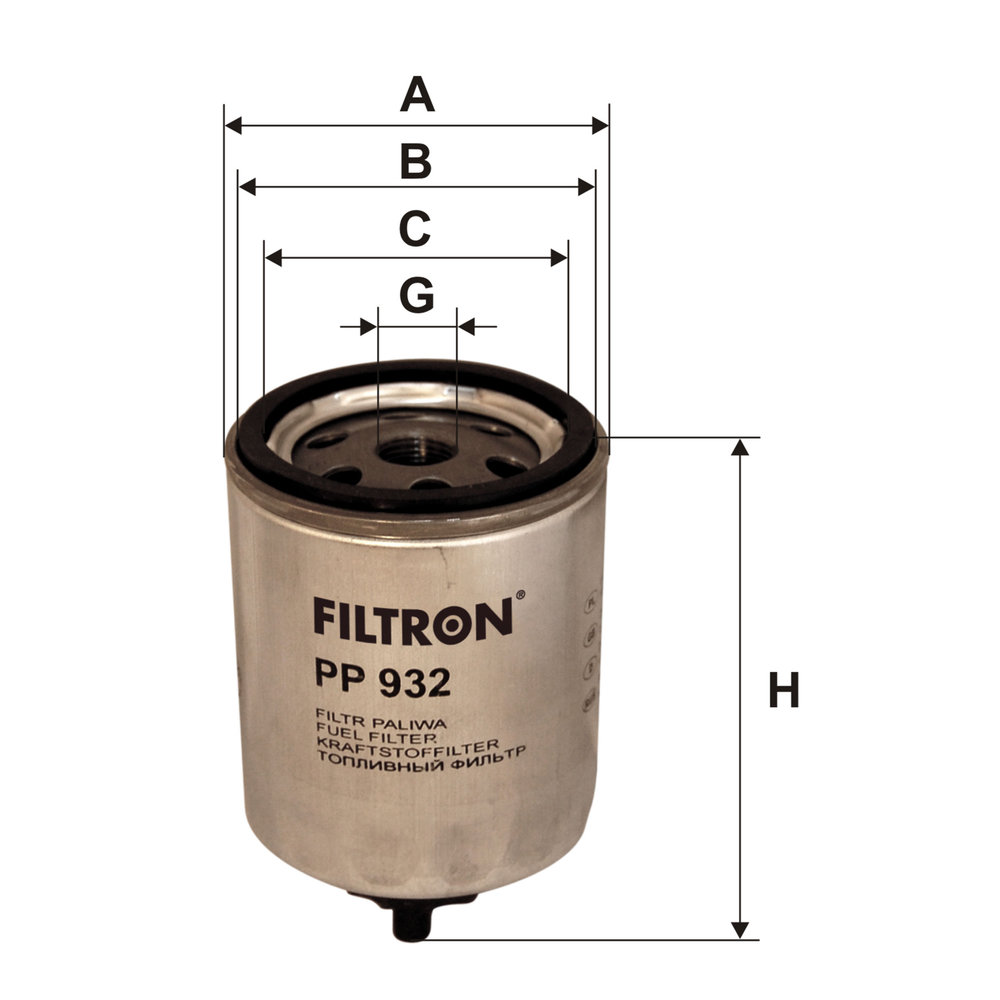 Ilustracja PP 932 FILTRON filtr paliwa