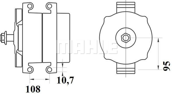 Ilustracja MG 163 MAHLE alternator