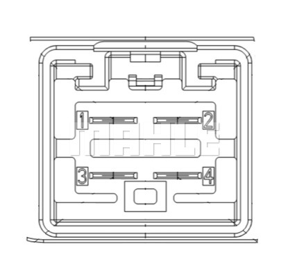 Ilustracja ABR 105 000P MAHLE opornik dmuchawy / sterowanie nawiewu