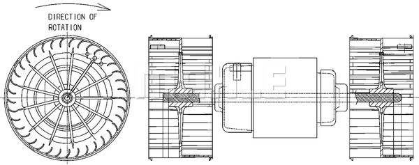 Ilustracja AB 152 000P MAHLE wentylator wewnętrzny