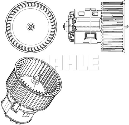 Ilustracja AB 183 000P MAHLE wentylator wewnętrzny