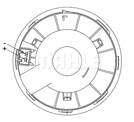 Ilustracja AB 265 000P MAHLE wentylator wewnętrzny