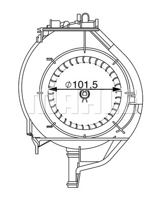 Ilustracja AB 266 000S MAHLE wentylator wewnętrzny
