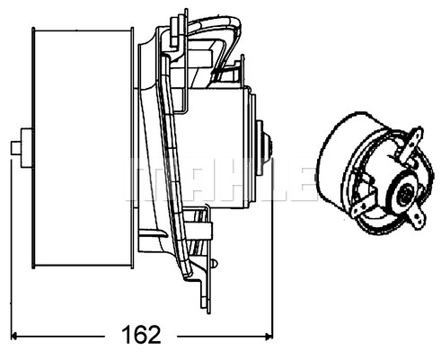 Ilustracja AB 275 000P MAHLE wentylator wewnętrzny