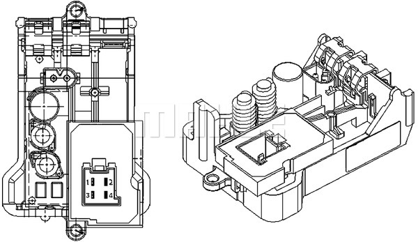 Ilustracja ABR 8 000P MAHLE opornik dmuchawy / sterowanie nawiewu