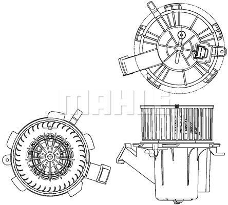 Ilustracja AB 132 000P MAHLE wentylator wewnętrzny
