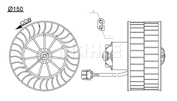 Ilustracja AB 44 000S MAHLE wentylator wewnętrzny
