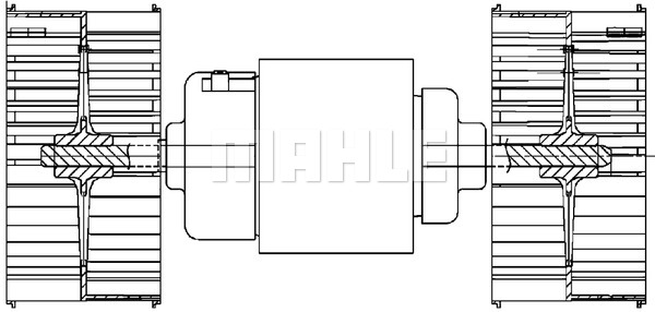 Ilustracja AB 87 000P MAHLE wentylator wewnętrzny