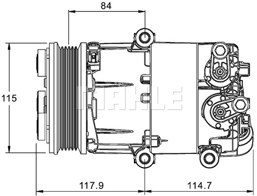 Ilustracja ACP 1333 000P MAHLE sprężarka, klimatyzacja
