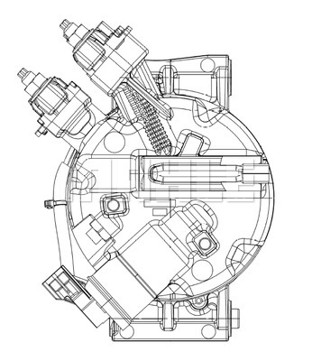Ilustracja ACP 556 000P MAHLE sprężarka, klimatyzacja
