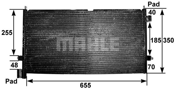 Ilustracja AC 307 000S MAHLE skraplacz, klimatyzacja