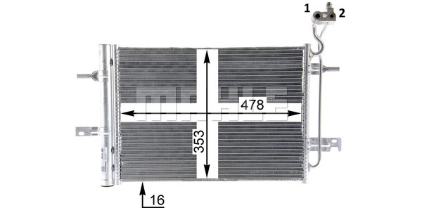 Ilustracja AC 30 000P MAHLE skraplacz, klimatyzacja