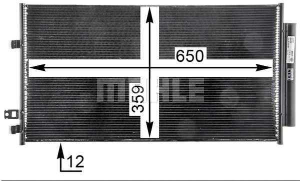 Ilustracja AC 33 000P MAHLE skraplacz, klimatyzacja