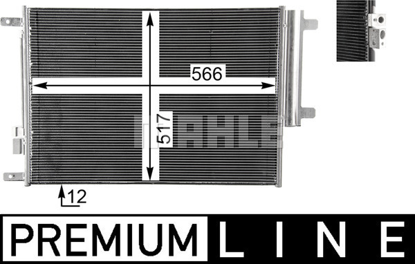 Ilustracja AC 34 000P MAHLE skraplacz, klimatyzacja
