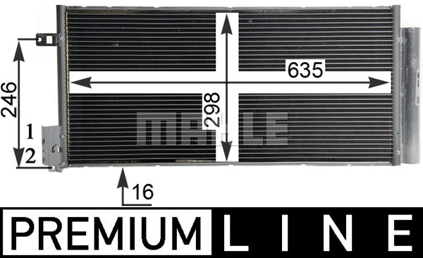 Ilustracja AC 505 000P MAHLE skraplacz, klimatyzacja