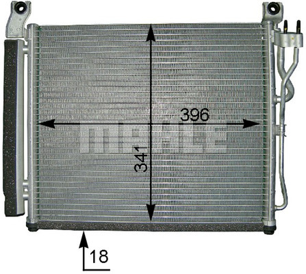Ilustracja AC 591 000P MAHLE skraplacz, klimatyzacja