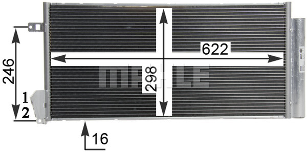 Ilustracja AC 634 000P MAHLE skraplacz, klimatyzacja