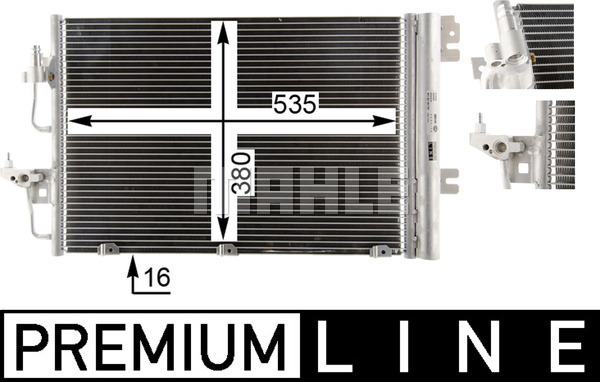 Ilustracja AC 377 000P MAHLE skraplacz, klimatyzacja