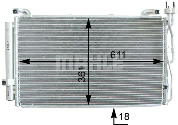 Ilustracja AC 392 000P MAHLE skraplacz, klimatyzacja