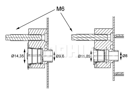 Ilustracja AC 40 000P MAHLE skraplacz, klimatyzacja