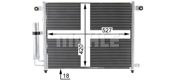 Ilustracja AC 423 000P MAHLE skraplacz, klimatyzacja
