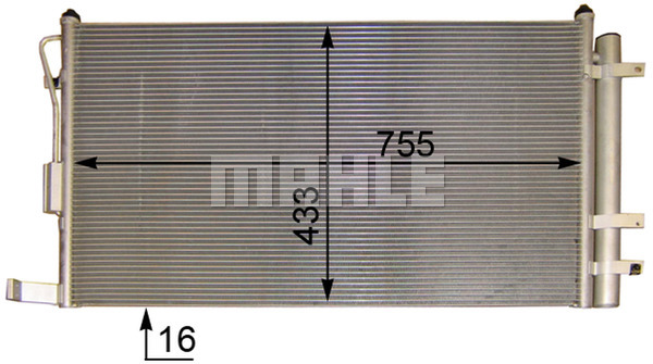 Ilustracja AC 444 000P MAHLE skraplacz, klimatyzacja