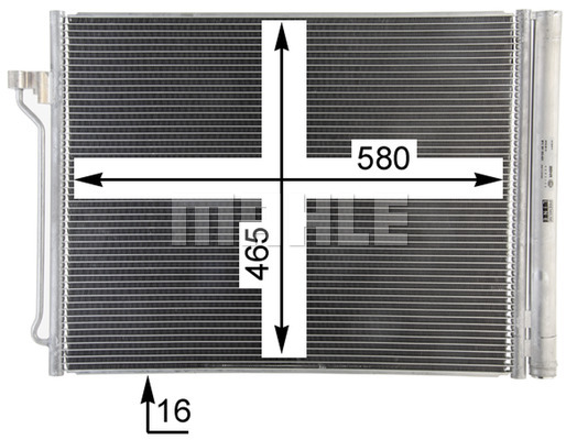 Ilustracja AC 463 000P MAHLE skraplacz, klimatyzacja