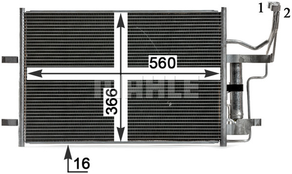 Ilustracja AC 791 000P MAHLE skraplacz, klimatyzacja