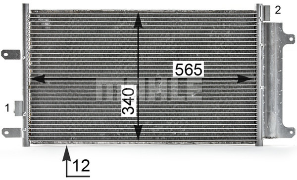 Ilustracja AC 808 000P MAHLE skraplacz, klimatyzacja