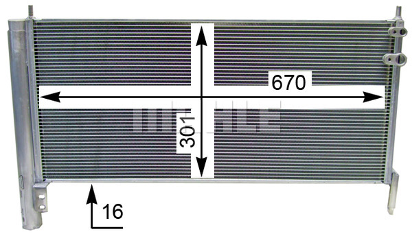 Ilustracja AC 818 000S MAHLE skraplacz, klimatyzacja