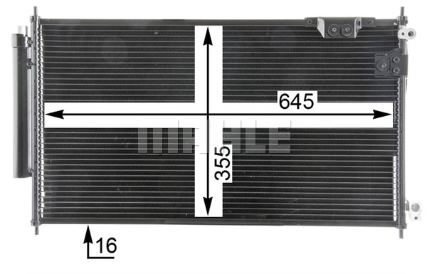 Ilustracja AC 826 000P MAHLE skraplacz, klimatyzacja