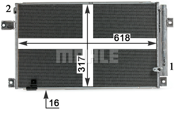 Ilustracja AC 828 000P MAHLE skraplacz, klimatyzacja